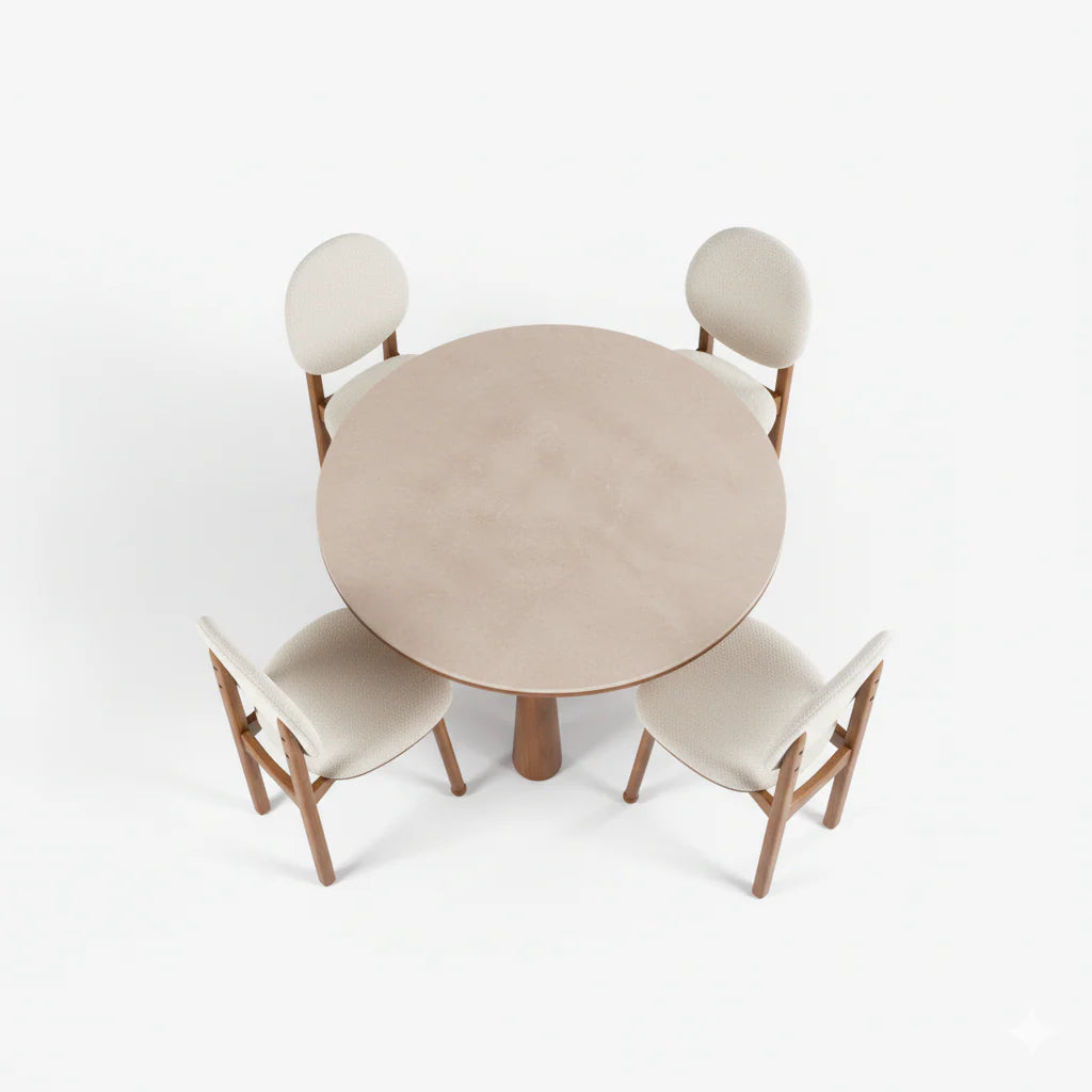 Mehrangarh Marble Dining Set