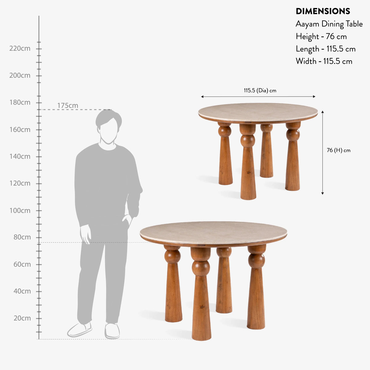 Mehrangarh Marble Dining Set