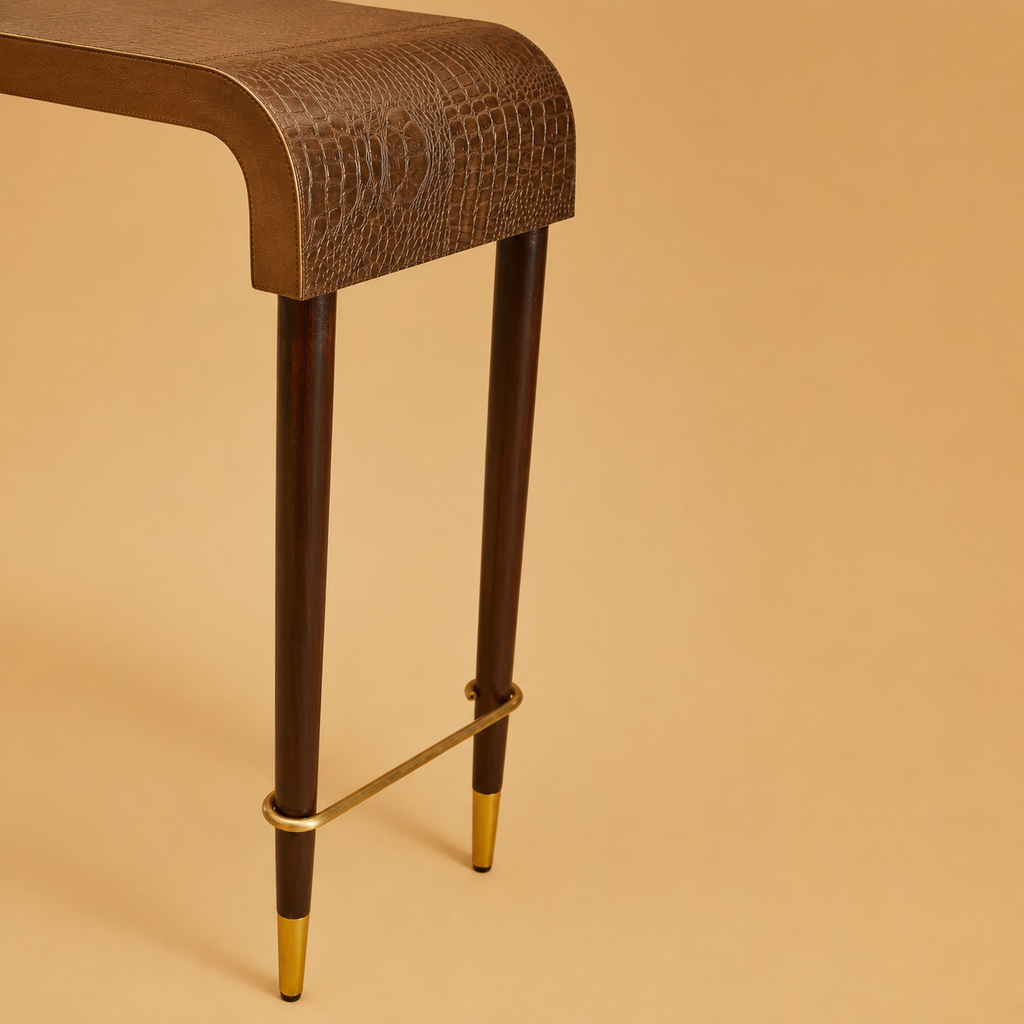 Midnight Leather Side Console