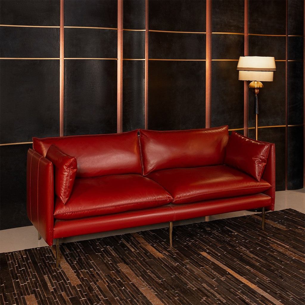 Ravello Noble Sofa - Three Seater Red, view 2