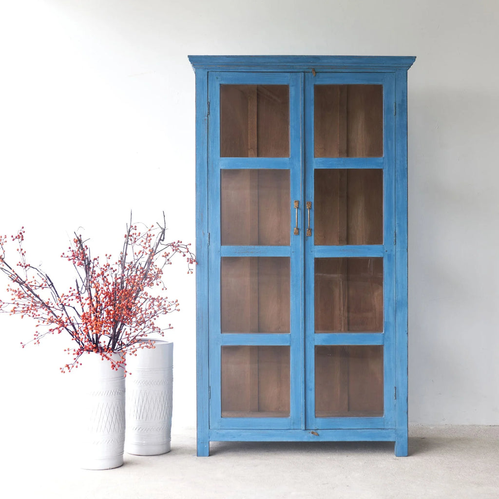 Arav Cupboard Cobalt Blue – Marwar Handicraft, view 4 of 4
