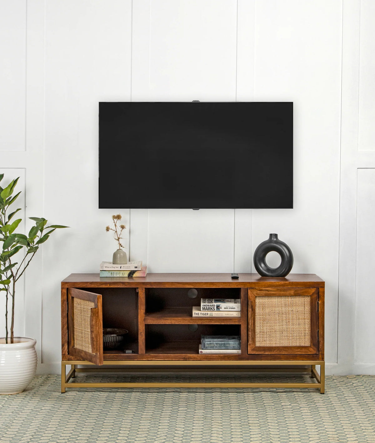 Classic Honey Home TV Cabinet – Marwar Handicraft