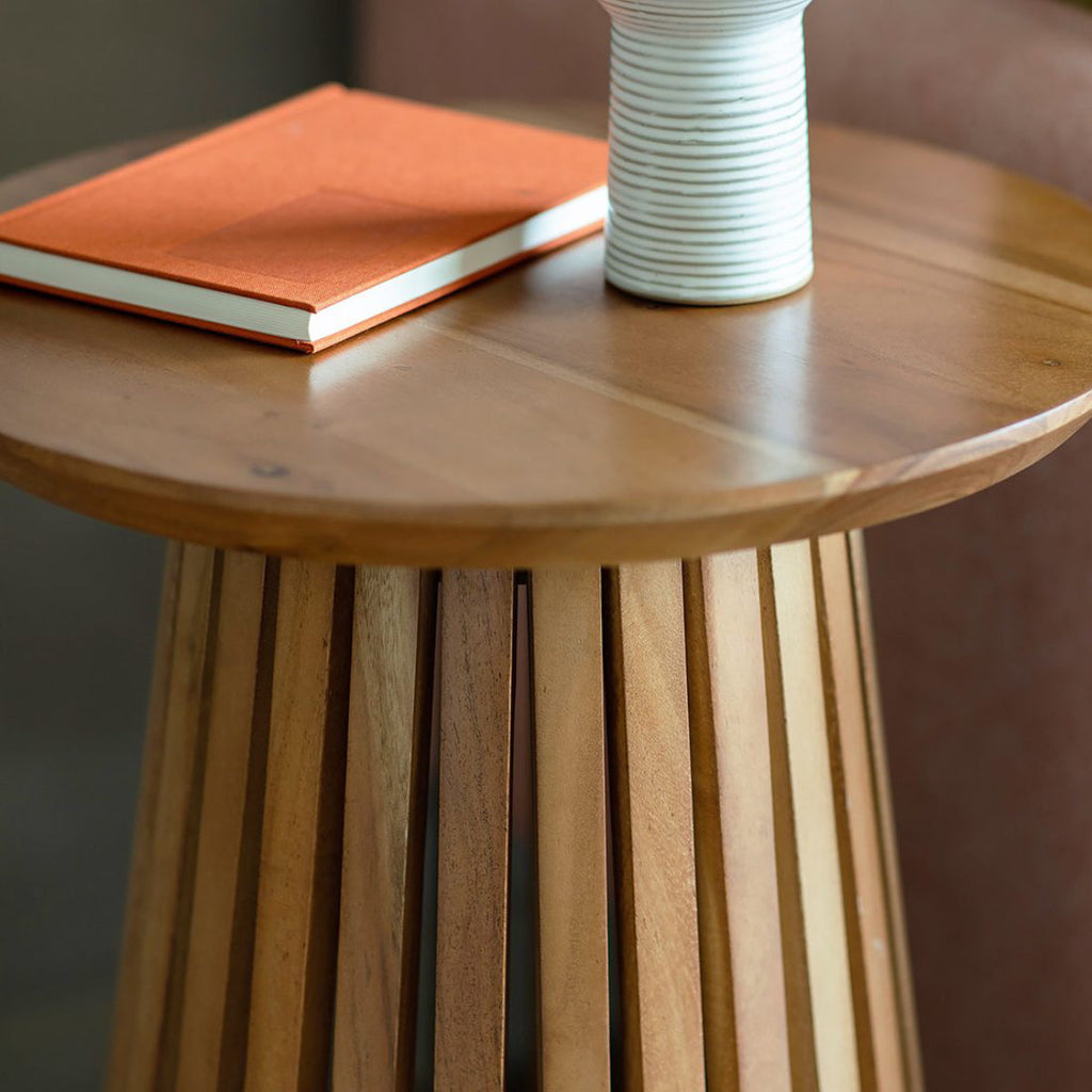 Barah Round End Table – Marwar Handicraft, view 2 of 4