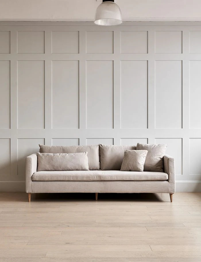 Lewis Linen Sofa – Light Beige