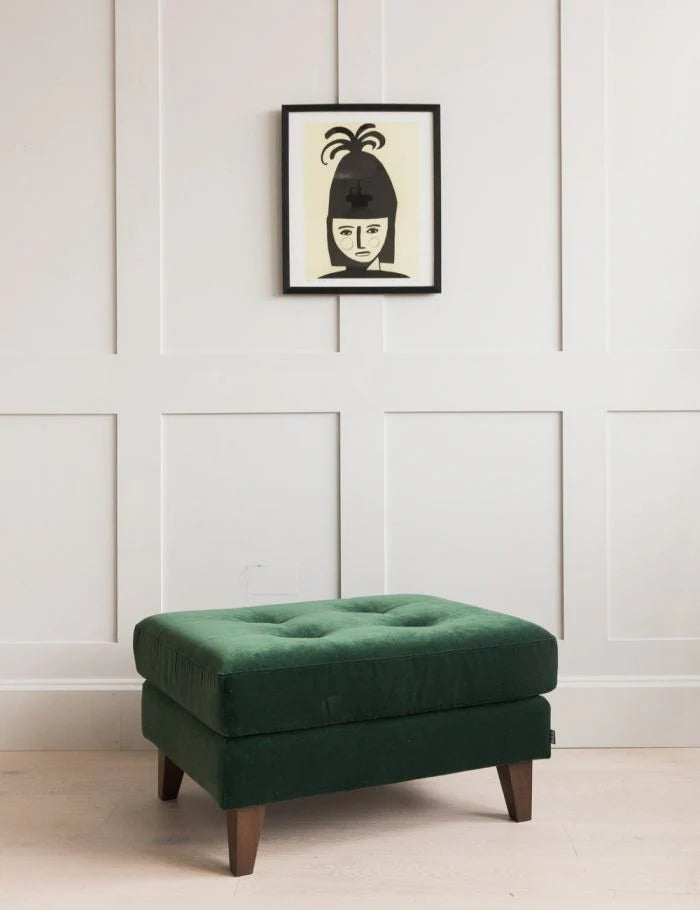 Elmont Button and Stud Footstool