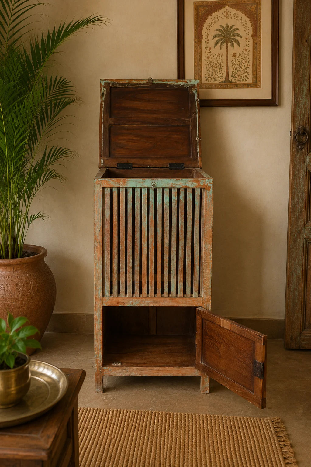 Slatted Storage Cabinet