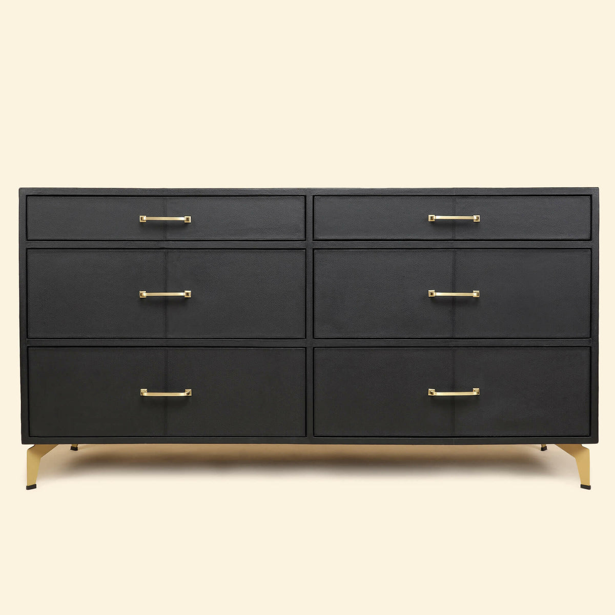 Linden Drawers – Black Leather Finish – Marwar Handicraft, view 3 of 5