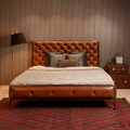 Cavalier Veritas King Bed – Saddle Tan – Marwar Handicraft, view 1 of 3
