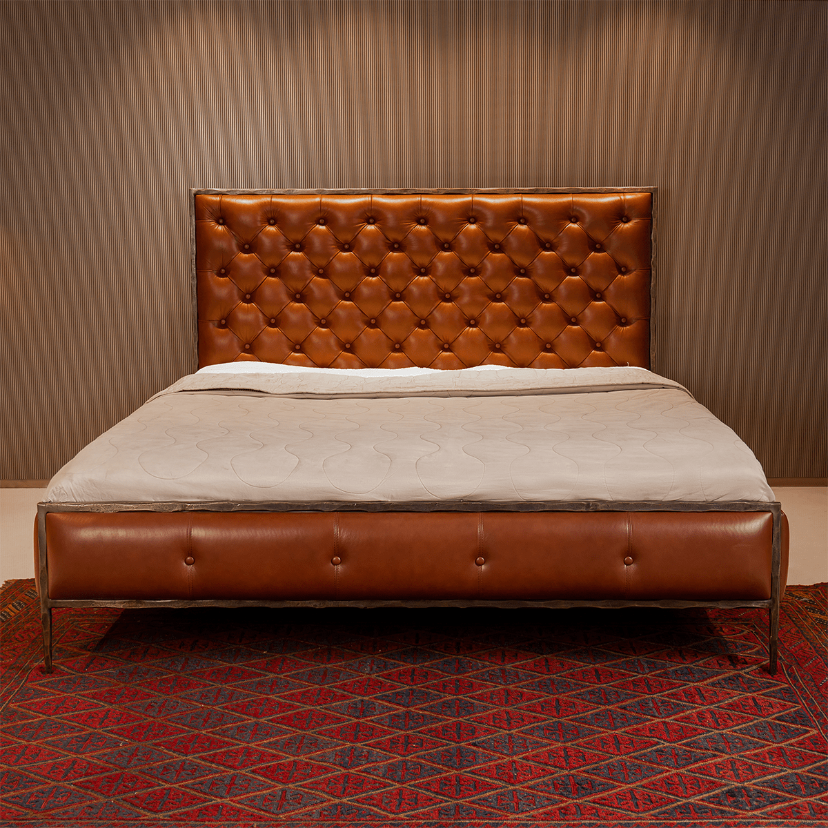Cavalier Veritas King Bed – Saddle Tan – Marwar Handicraft, view 2 of 3