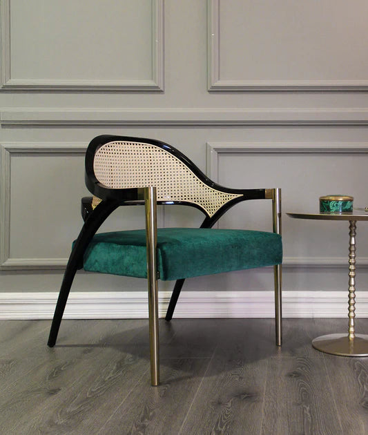 Onyx Cane Dining Chair