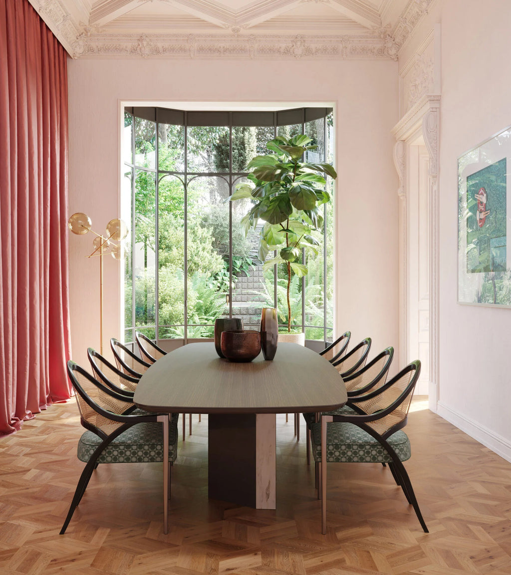 Onyx Cane Dining Chair