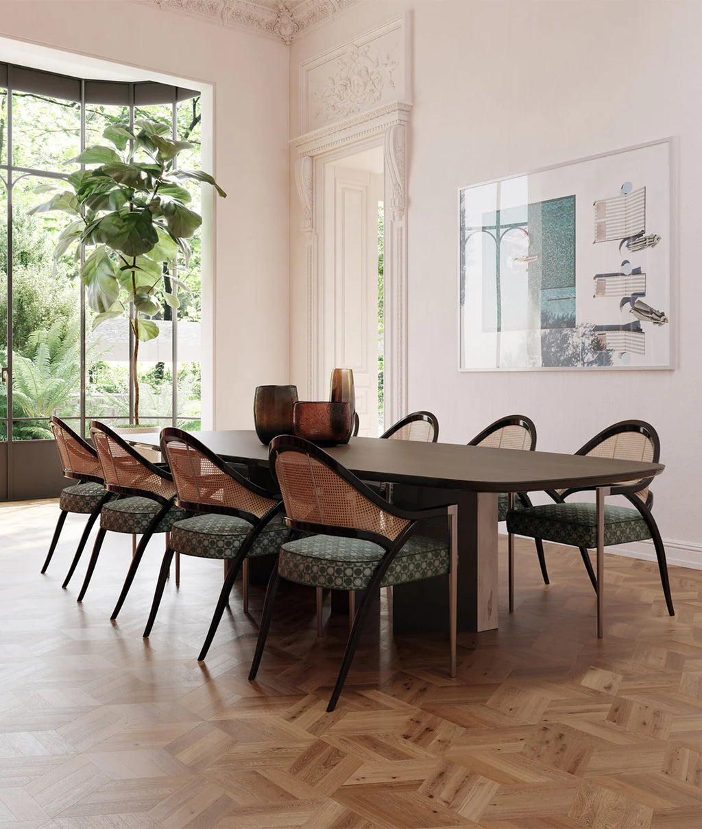 Onyx Cane Dining Chair