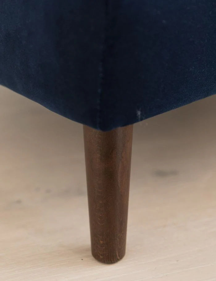 Prescott Footstool – Ocean Blue