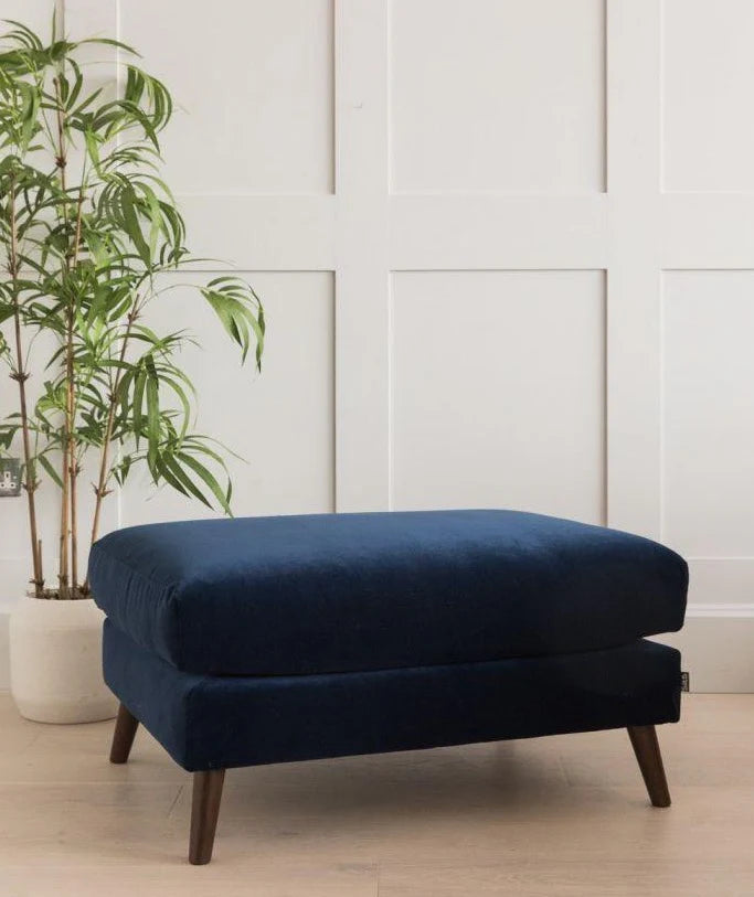 Prescott Ocean Blue Footstool – Marwar Handicraft