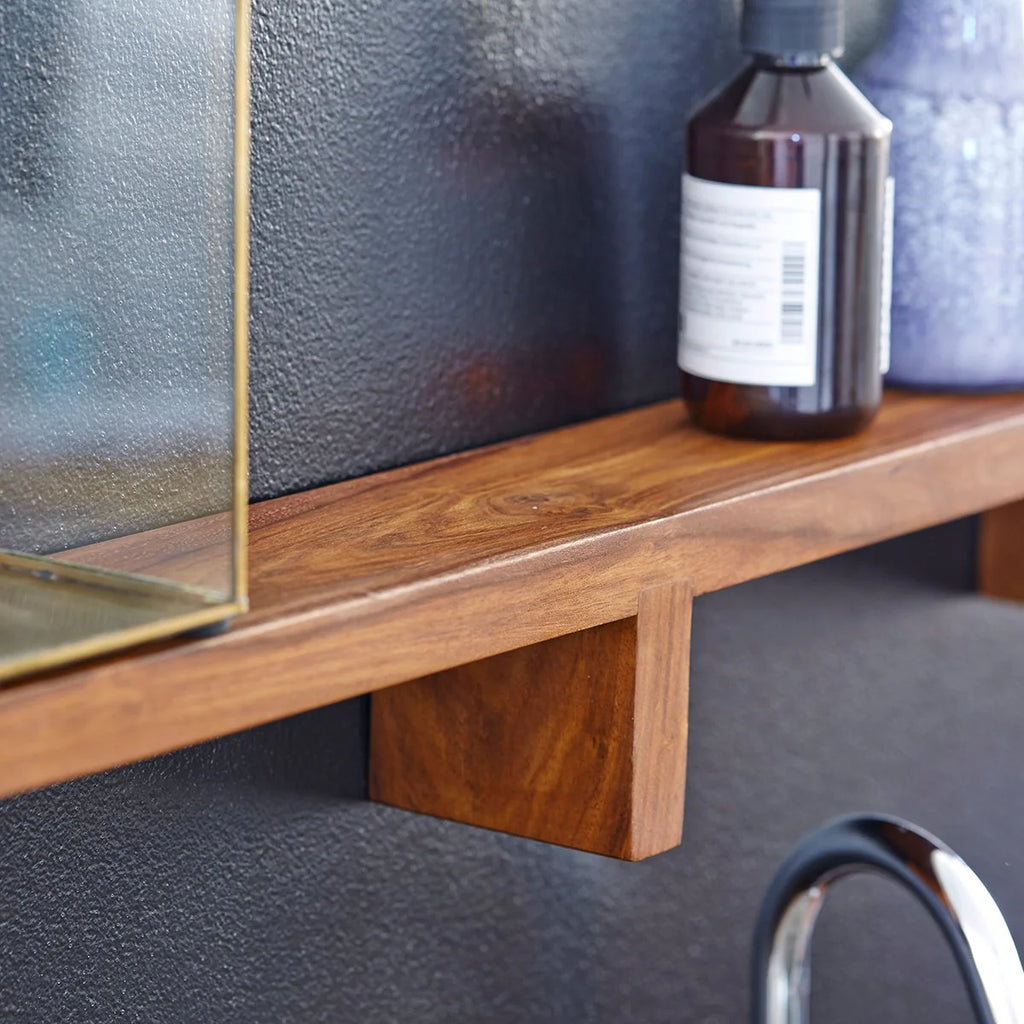 Walden Teak Wood Wall Rack