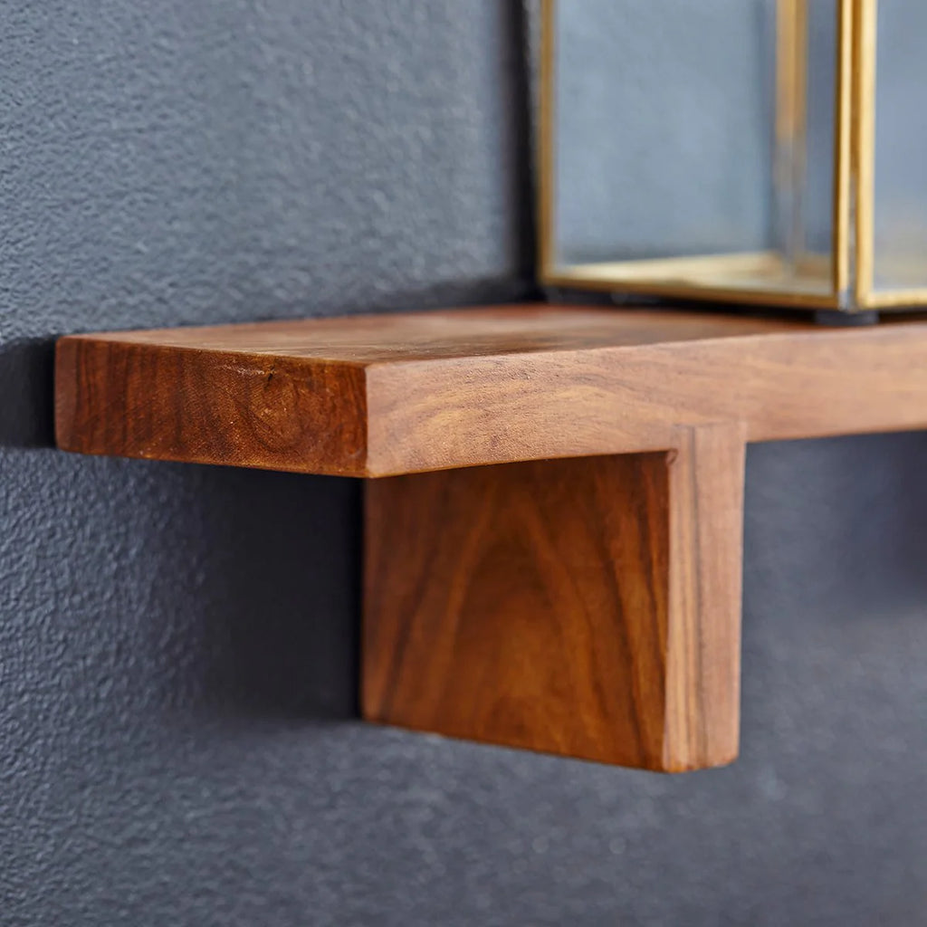 Walden Teak Wood Wall Rack