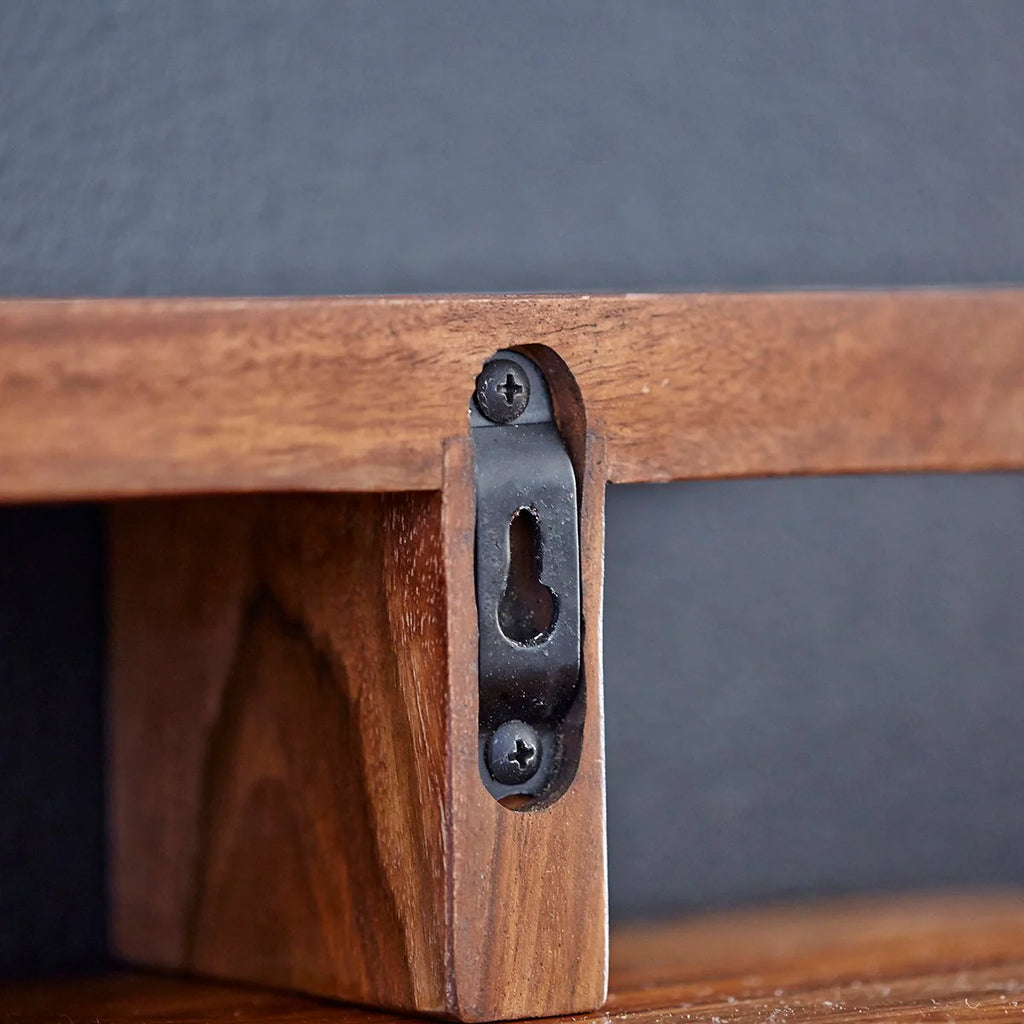 Walden Teak Wood Wall Rack