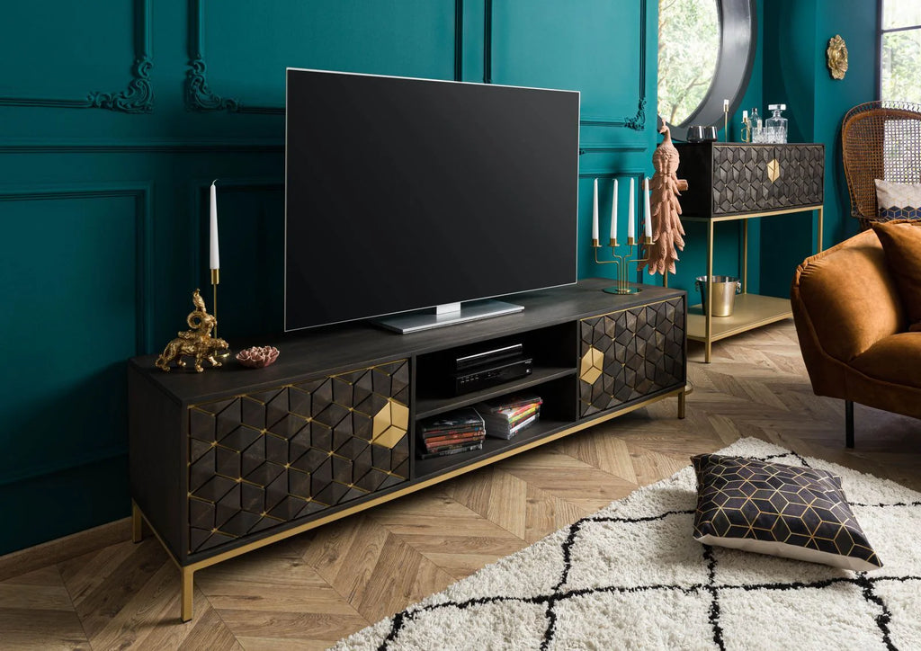 Black Cobra Checks TV Cabinet