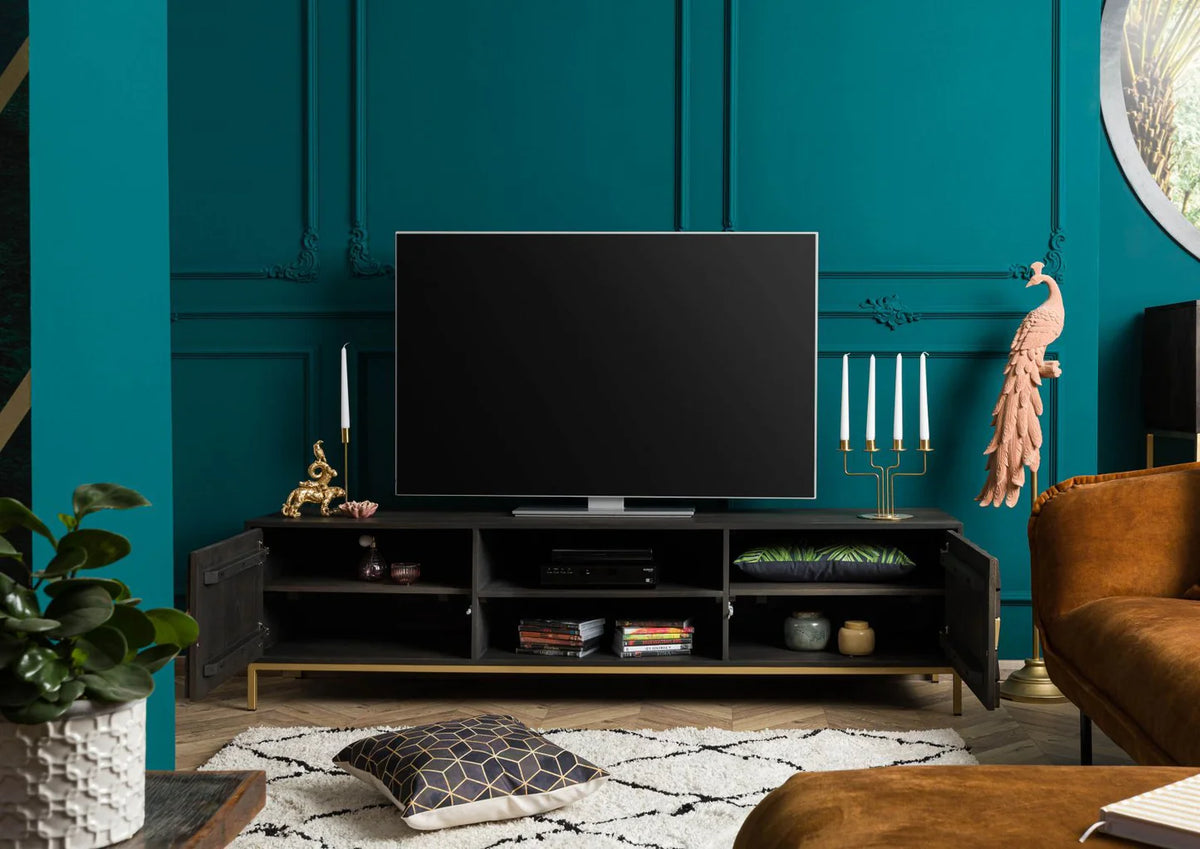 Black Cobra Checks TV Cabinet