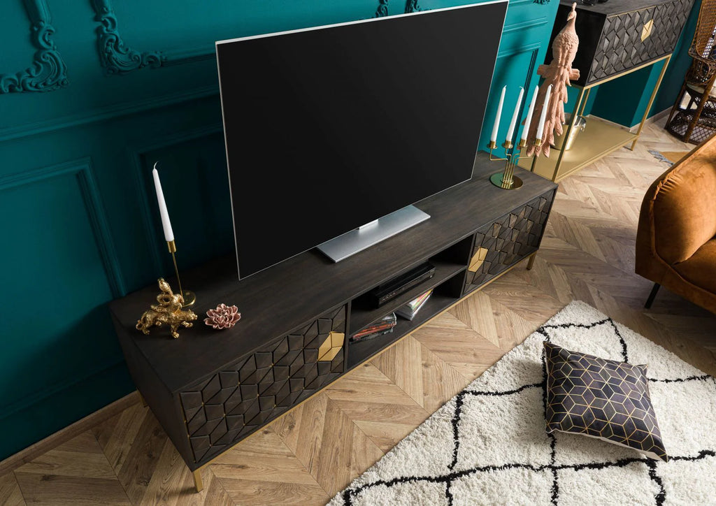 Black Cobra Checks TV Cabinet
