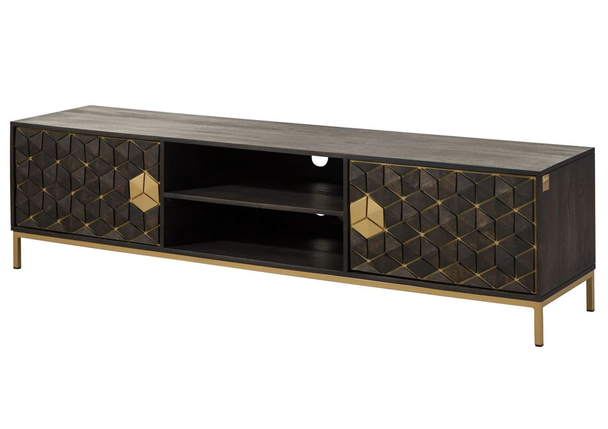 Black Cobra Checks TV Cabinet