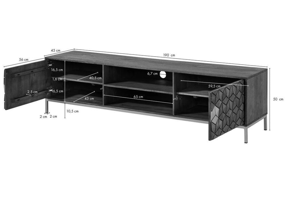 Black Cobra Checks TV Cabinet