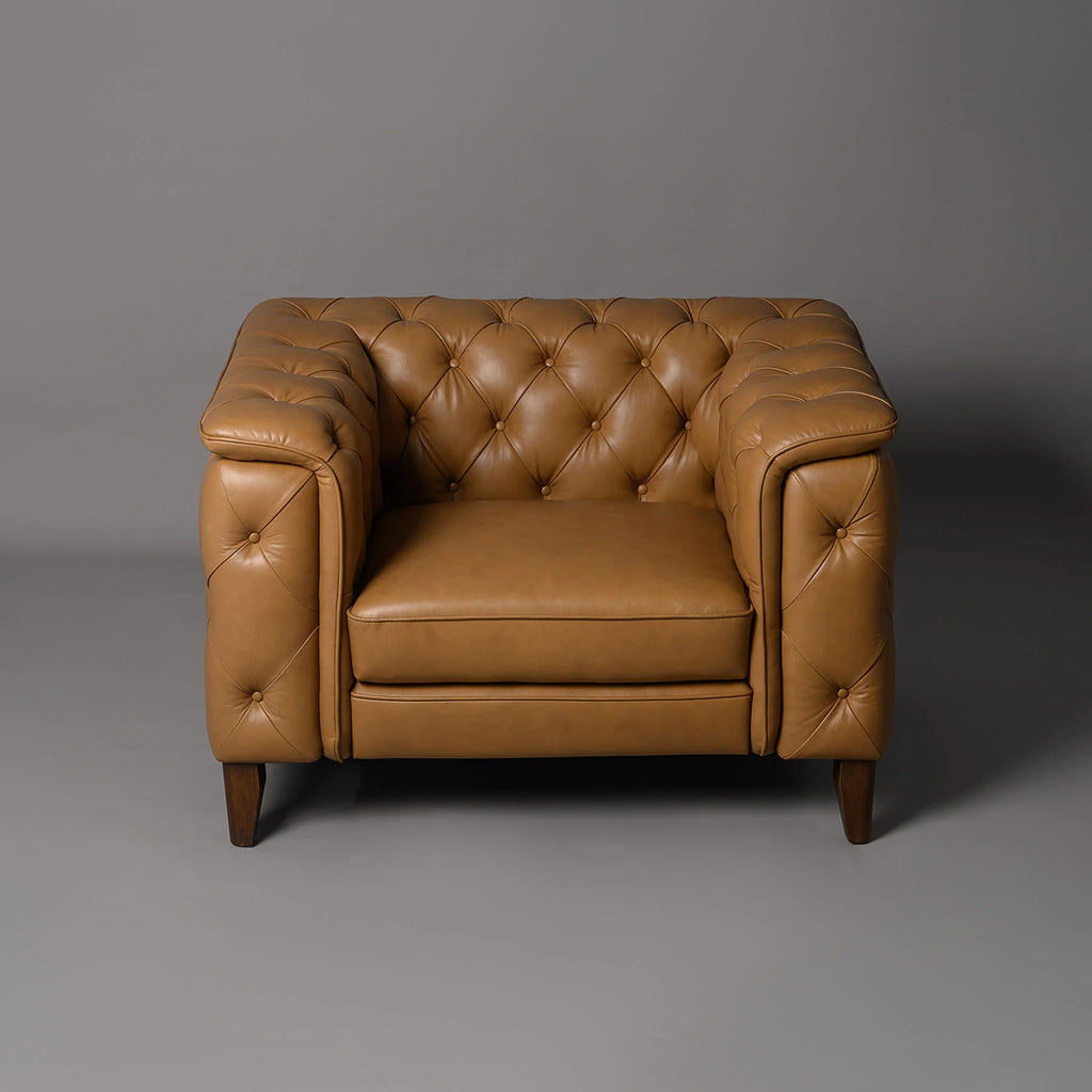 Monteluce Chester Sofa – Tan (Single Seater) – Marwar Handicraft, view 4 of 6