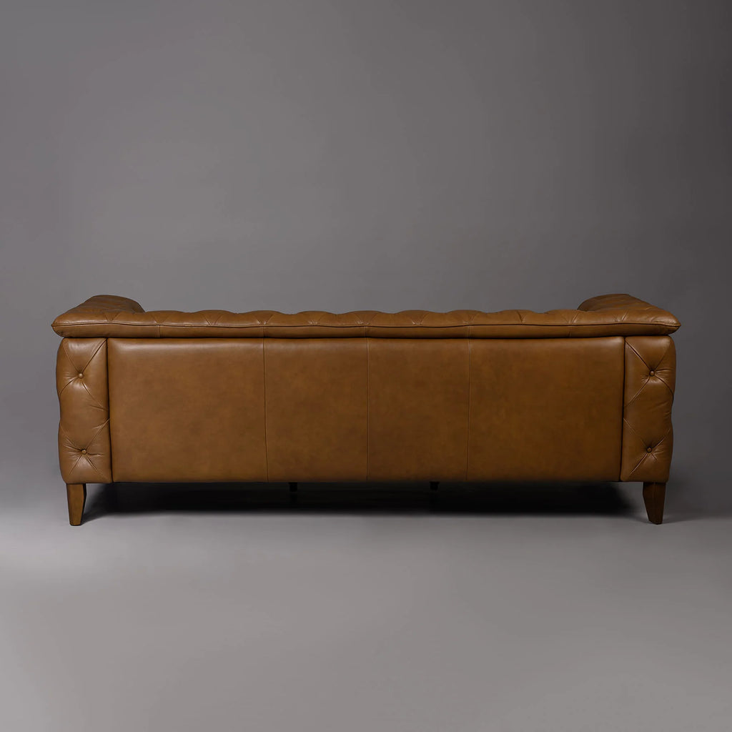 Monteluce Chester Sofa – Saddle Brown (Three Seater) – Marwar Handicraft, view 4 of 6