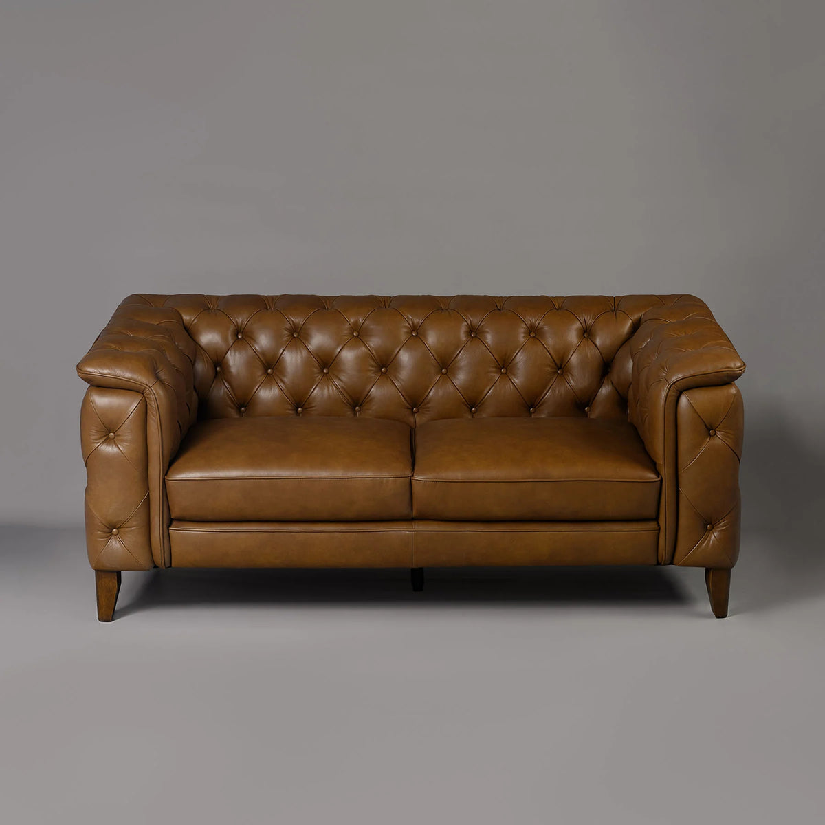 Monteluce Chester Sofa – Saddle Brown (Two Seater) – Marwar Handicraft, view 4 of 6