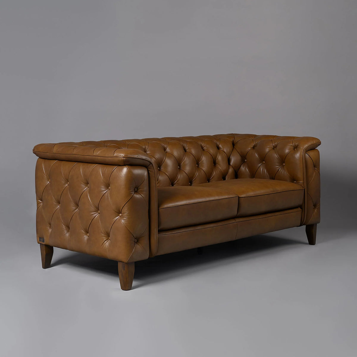 Monteluce Chester Sofa – Saddle Brown (Two Seater) – Marwar Handicraft, view 2 of 6