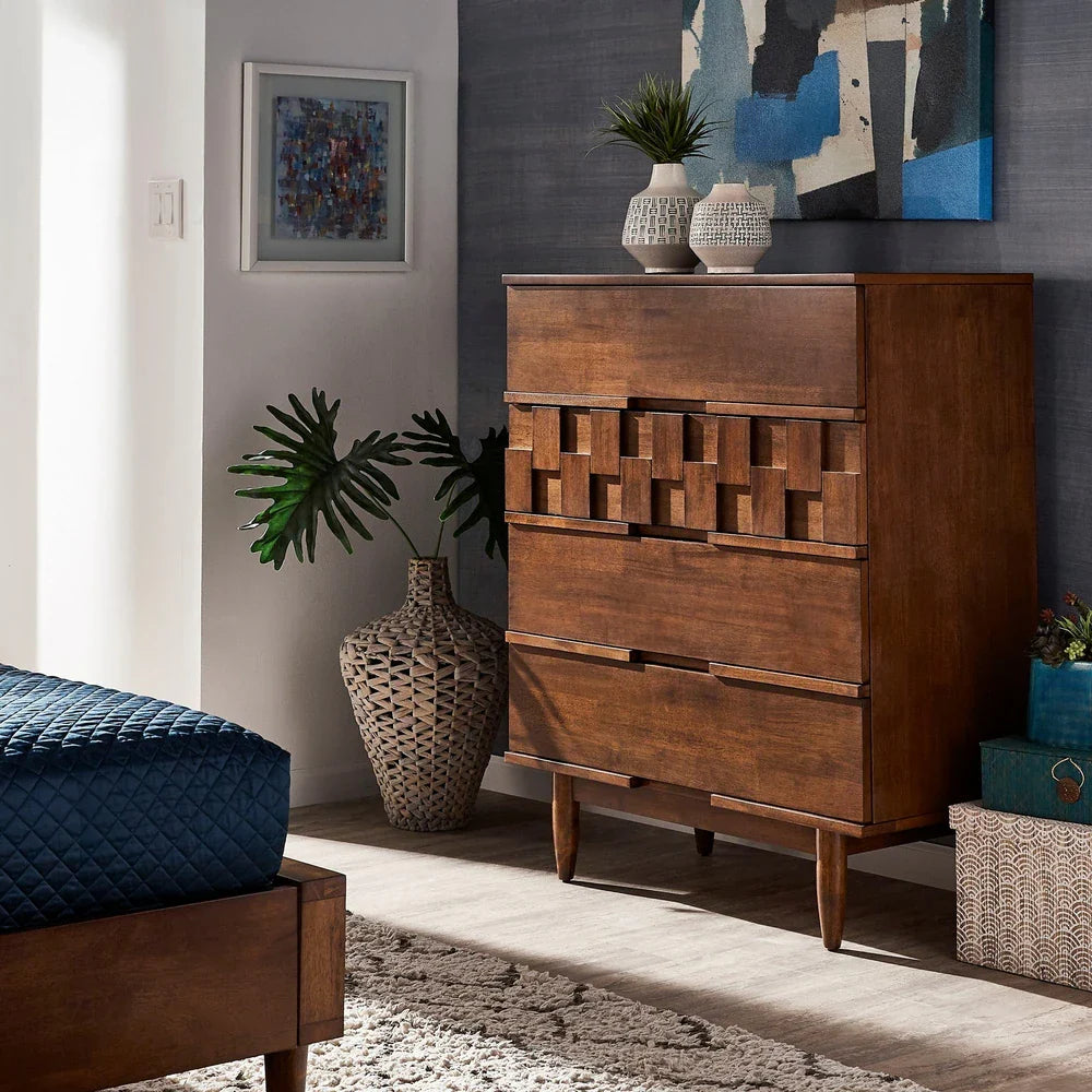 Kastelle Chest of 4 Drawers – Heritage Walnut – Marwar Handicraft, view 1 of 11