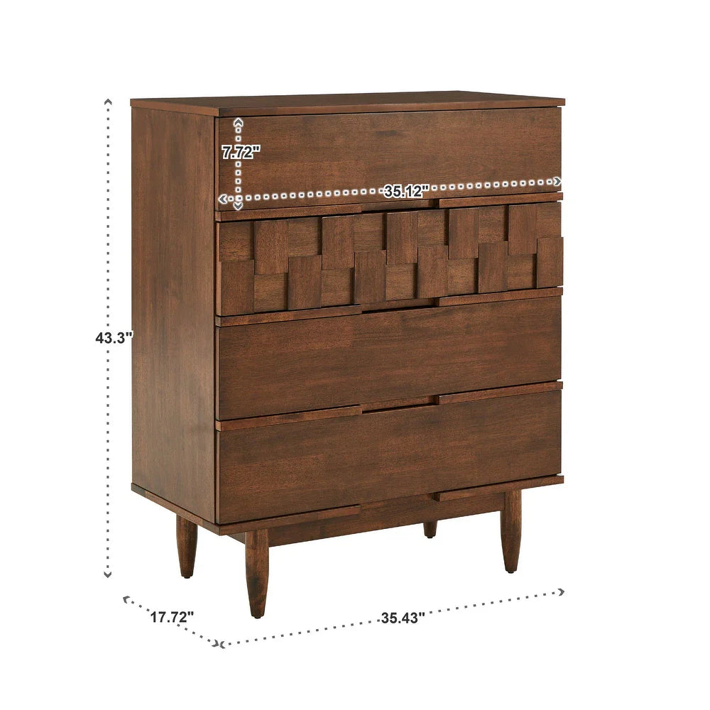 Kastelle Chest of 4 Drawers – Heritage Walnut – Marwar Handicraft, view 11 of 11