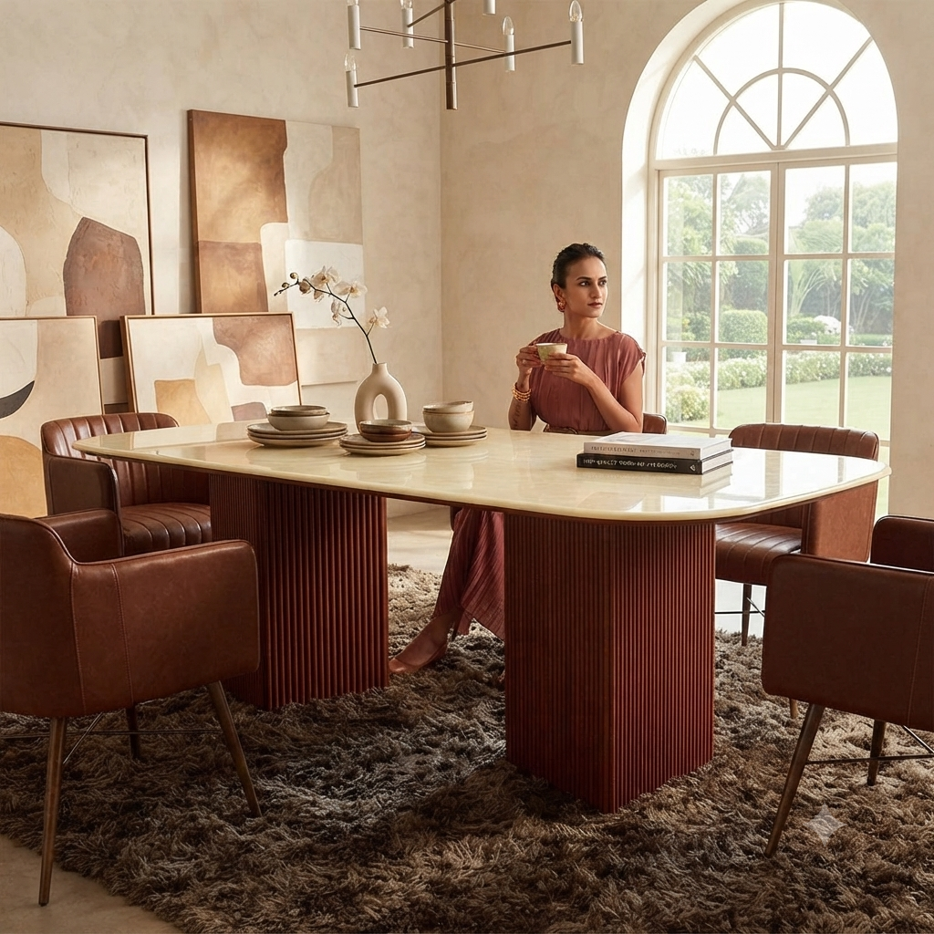 Veda Dining Table – Marwar Handicraft, view 2 of 2