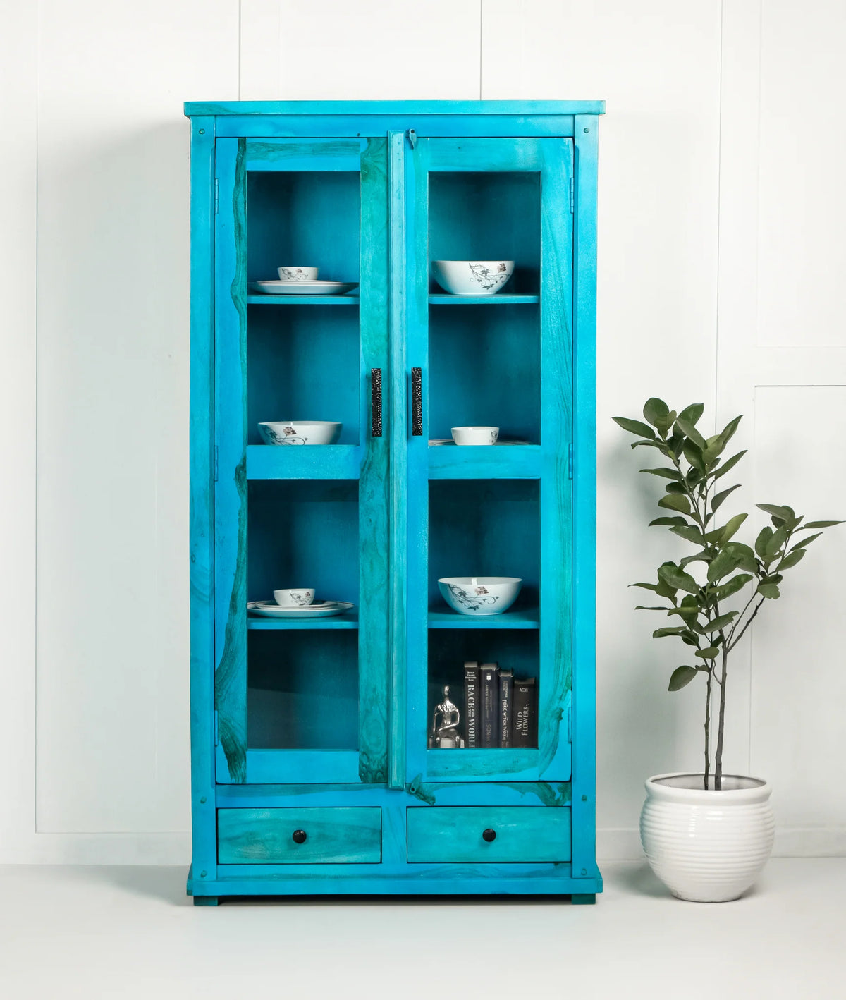 Carlton Highlight Blue Cupboard – Marwar Handicraft