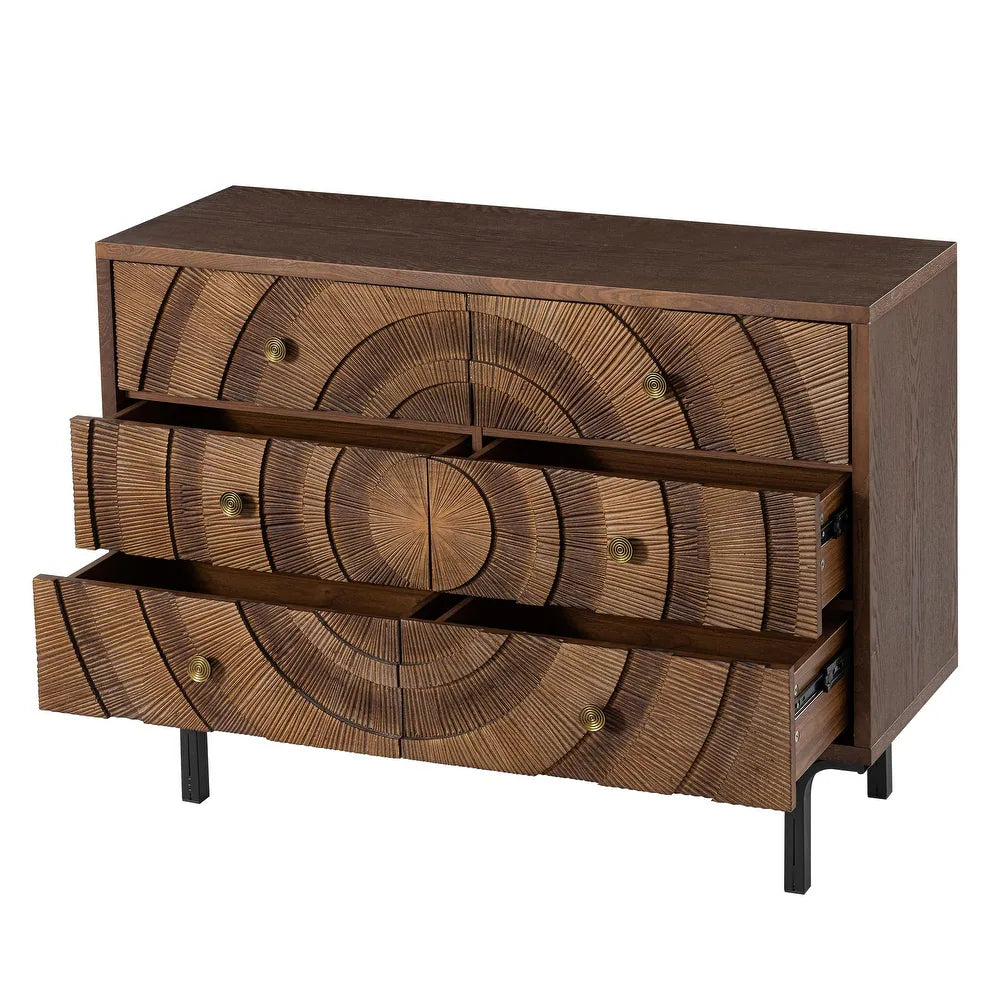 Solmara Artisan Drawers – Walnut Brown (6 Drawers) – Marwar Handicraft, view 3 of 3