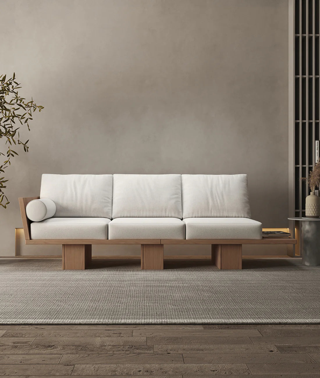 Keron Solid Wood Sofa