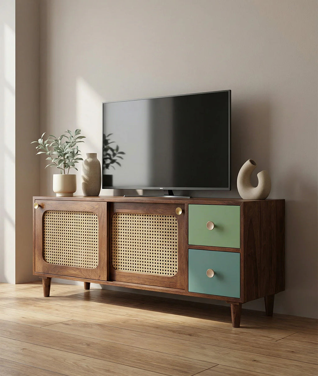Vedora Solid Wood TV Cabinet