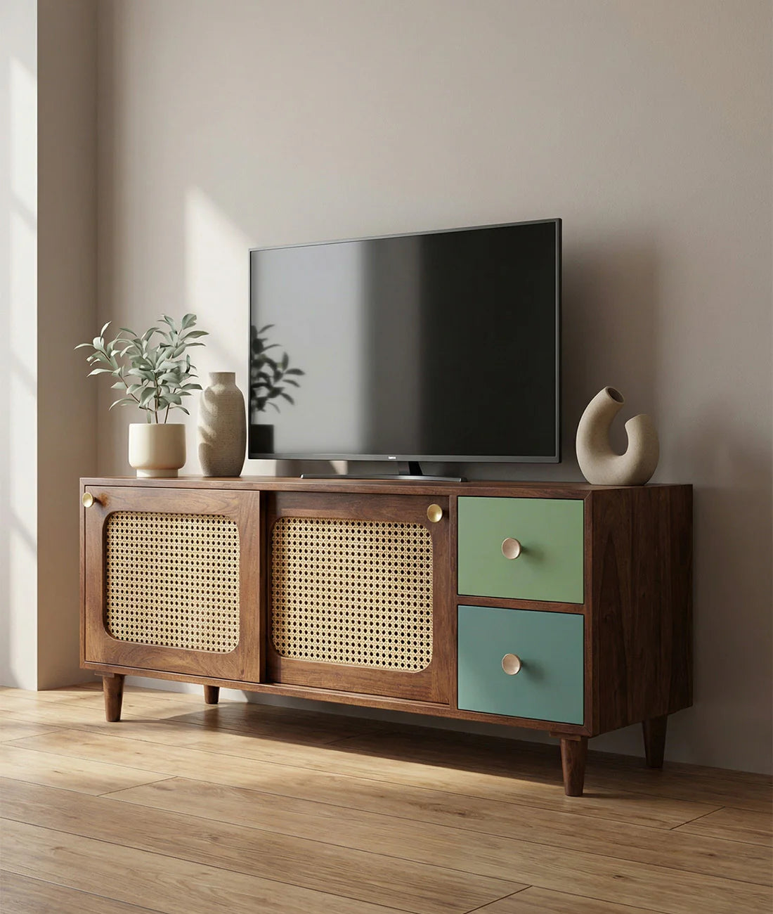 Vedora Solid Wood TV Cabinet