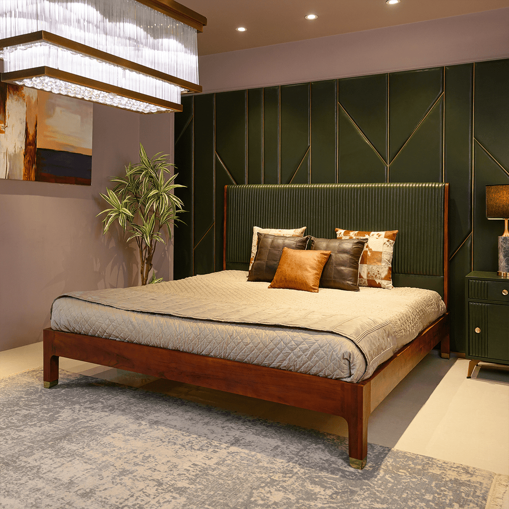 Shilp Frame King Bed Emerald Green – Marwar Handicraft, view 2 of 3