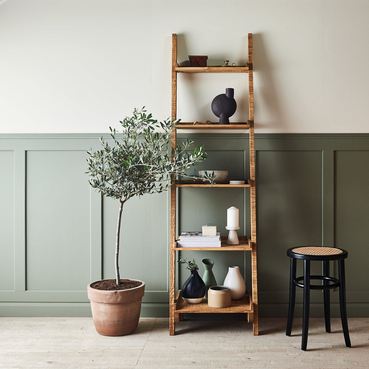 The Freja Ladder Shelf – Marwar Handicraft, view 1 of 7