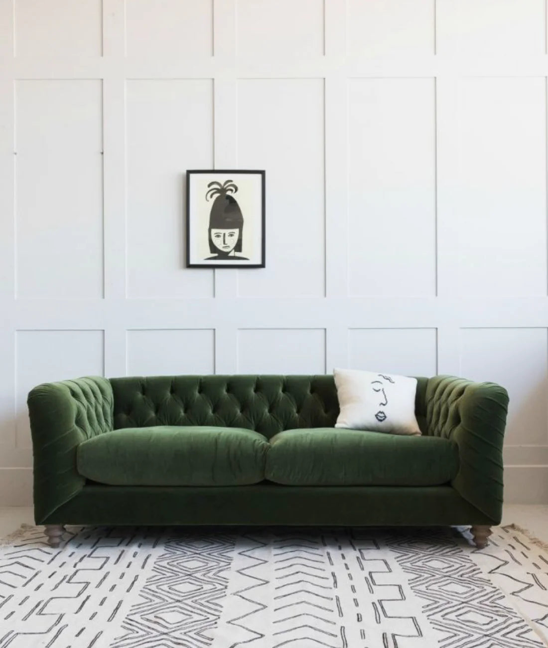 Harrow Three Seater Sofa – Moss Green