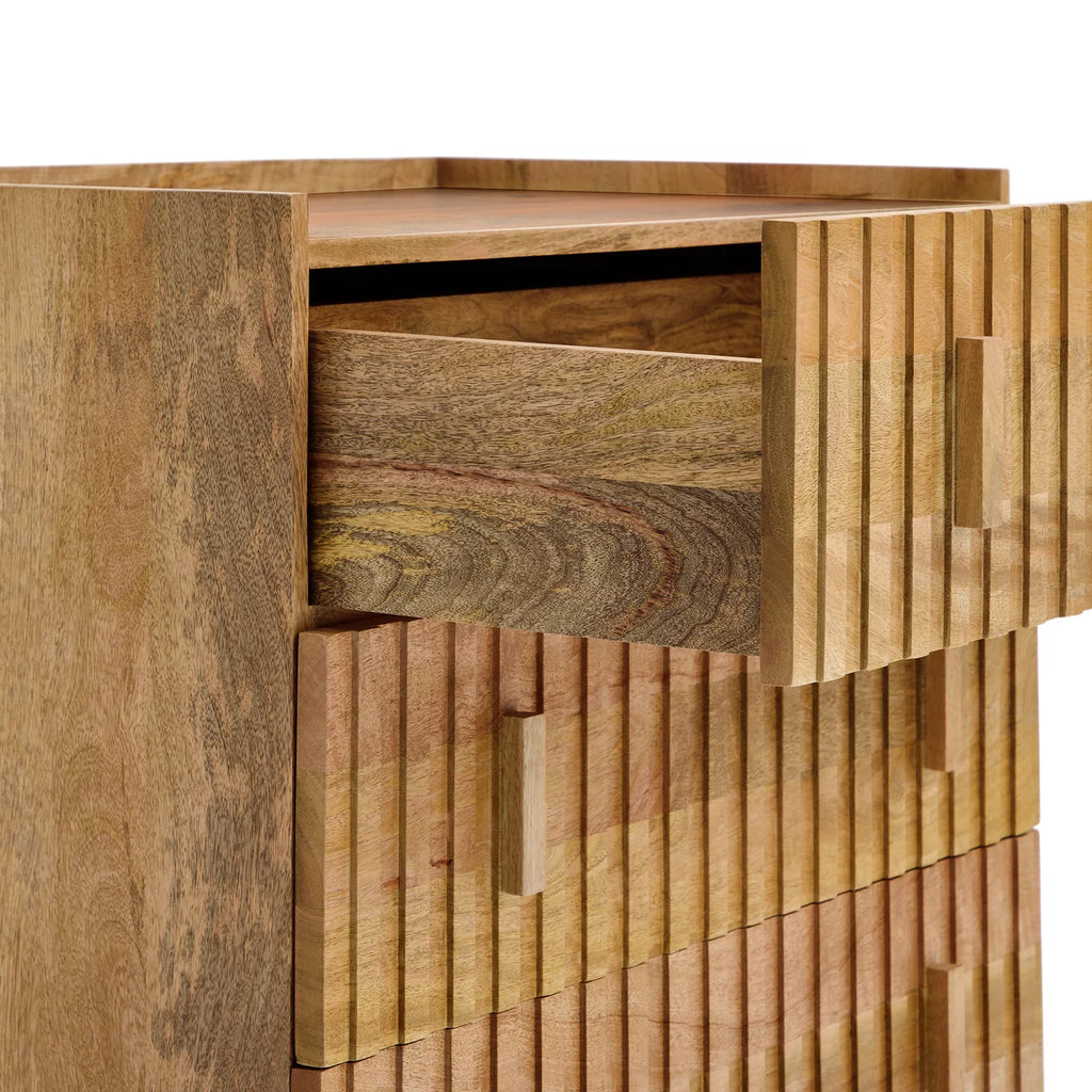 Lignora Crest Drawers – Honey Oak (3 Drawers) – Marwar Handicraft, view 4 of 9